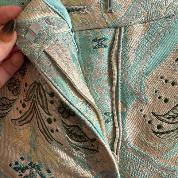 ETRO JACQUARD CIGARETTE TROUSERS- Size 40 Italian - Picture 10 of 16